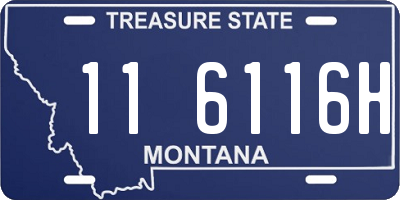 MT license plate 116116H