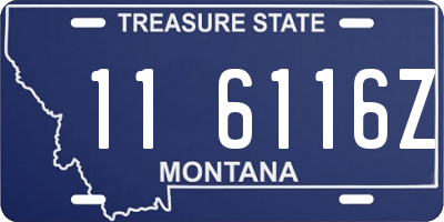 MT license plate 116116Z
