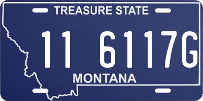 MT license plate 116117G