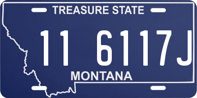 MT license plate 116117J