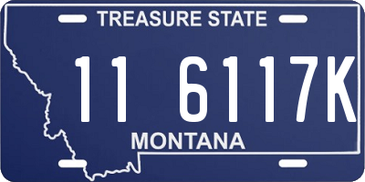 MT license plate 116117K