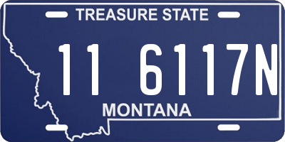 MT license plate 116117N