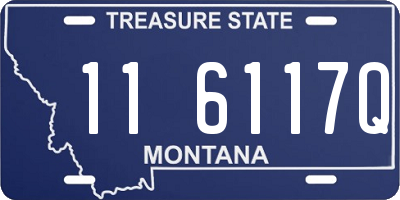 MT license plate 116117Q