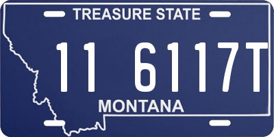 MT license plate 116117T