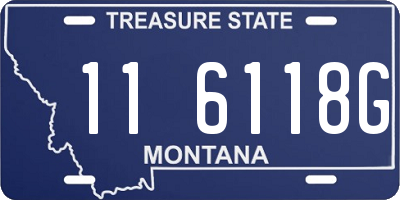 MT license plate 116118G