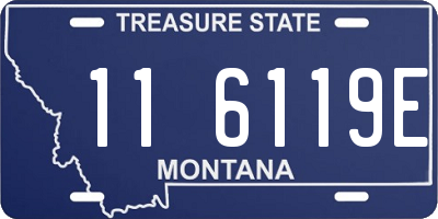 MT license plate 116119E