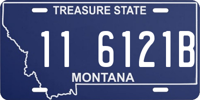 MT license plate 116121B