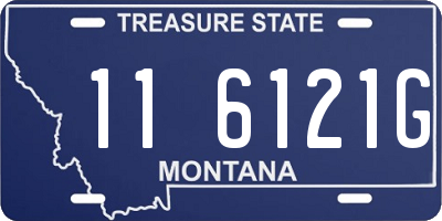 MT license plate 116121G
