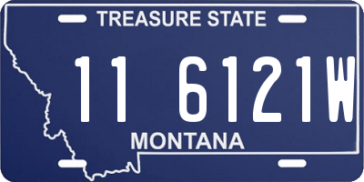 MT license plate 116121W