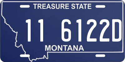 MT license plate 116122D