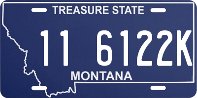 MT license plate 116122K