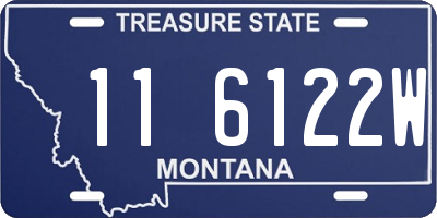 MT license plate 116122W