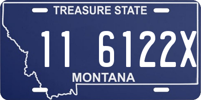 MT license plate 116122X