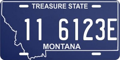 MT license plate 116123E
