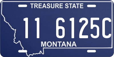 MT license plate 116125C