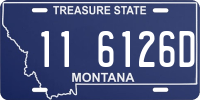 MT license plate 116126D