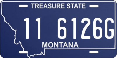 MT license plate 116126G