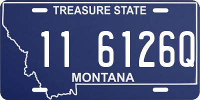 MT license plate 116126Q