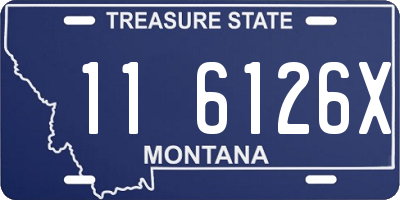 MT license plate 116126X