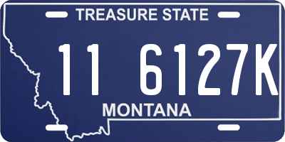 MT license plate 116127K