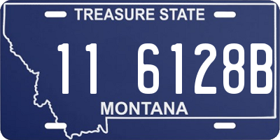 MT license plate 116128B