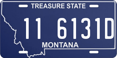 MT license plate 116131D