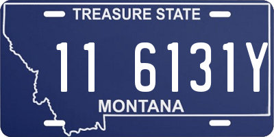 MT license plate 116131Y
