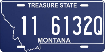 MT license plate 116132Q