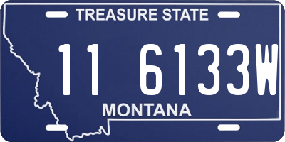 MT license plate 116133W