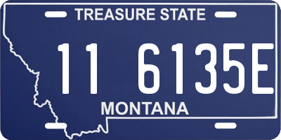 MT license plate 116135E