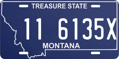 MT license plate 116135X
