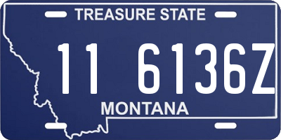 MT license plate 116136Z