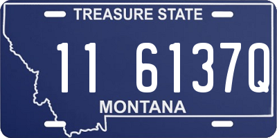 MT license plate 116137Q