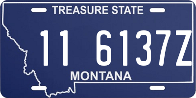 MT license plate 116137Z