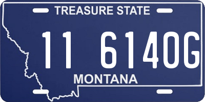 MT license plate 116140G