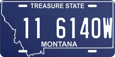 MT license plate 116140W