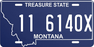 MT license plate 116140X