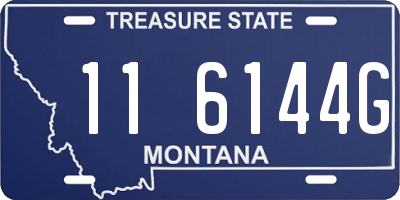 MT license plate 116144G