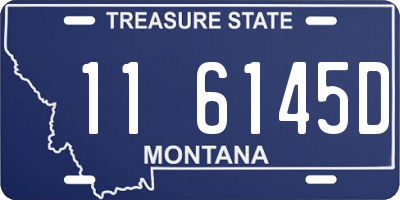 MT license plate 116145D