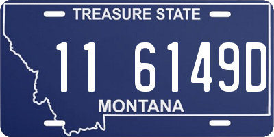 MT license plate 116149D