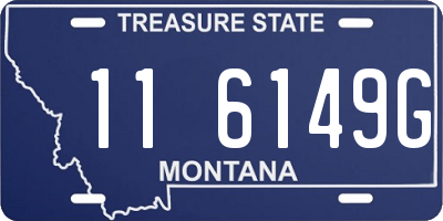 MT license plate 116149G
