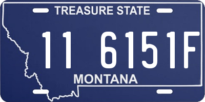 MT license plate 116151F