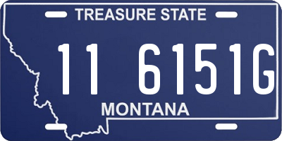 MT license plate 116151G