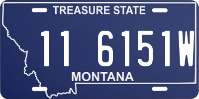 MT license plate 116151W