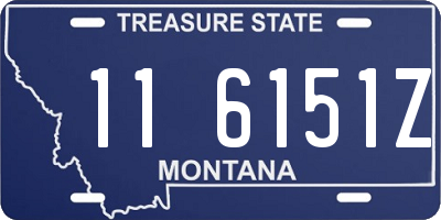 MT license plate 116151Z