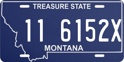 MT license plate 116152X