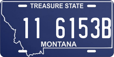 MT license plate 116153B