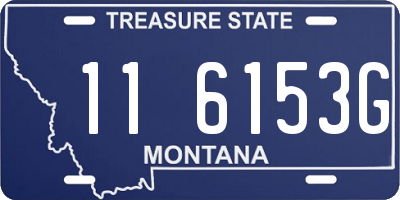 MT license plate 116153G