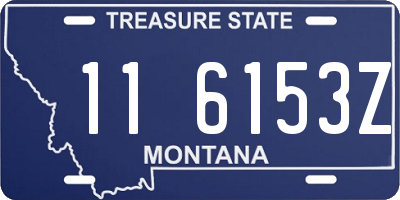 MT license plate 116153Z