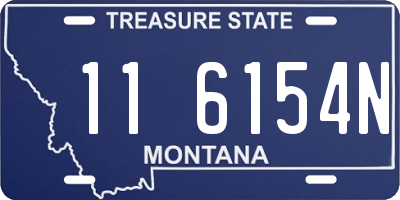 MT license plate 116154N